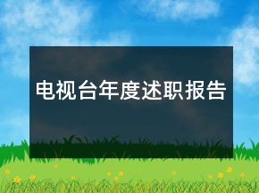 電視臺年度述職報告