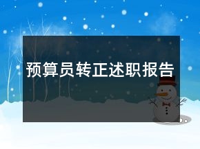 預算員轉正述職報告