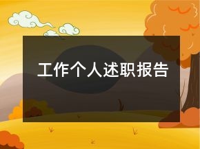 工作個人述職報告