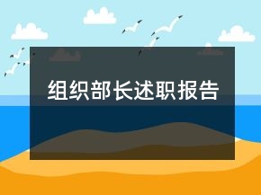 組織部長述職報告
