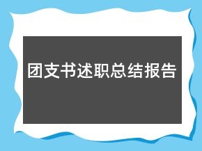 團支書述職總結報告