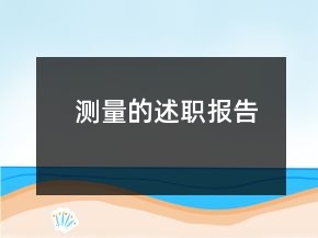 測量的述職報告