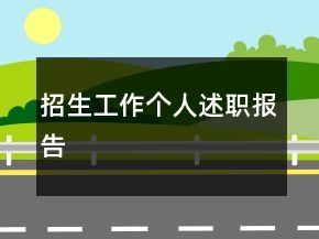 招生工作個(gè)人述職報(bào)告