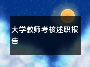 大學(xué)教師考核述職報告