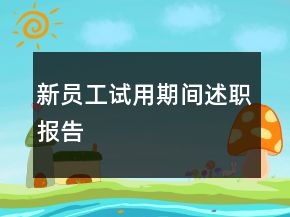 新員工試用期間述職報(bào)告
