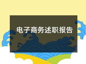 電子商務(wù)述職報告