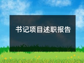 書記項(xiàng)目述職報(bào)告