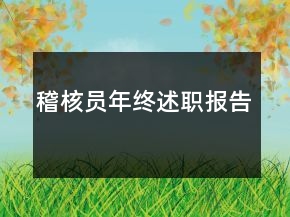 稽核員年終述職報告