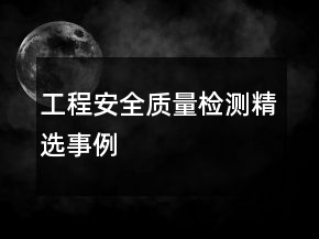 工程安全質(zhì)量檢測精選事例