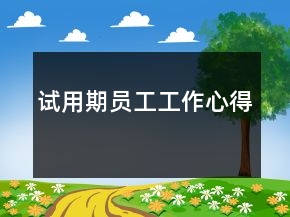 試用期員工工作心得