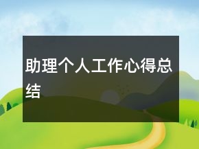 助理個人工作心得總結(jié)