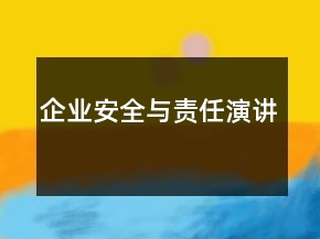 企業(yè)安全與責(zé)任演講