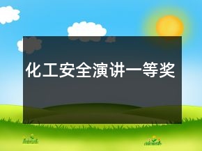 化工安全演講一等獎