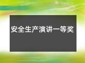 安全生產(chǎn)演講一等獎(jiǎng)