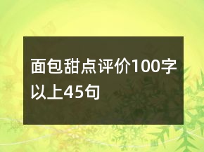 面包甜點(diǎn)評(píng)價(jià)100字以上45句