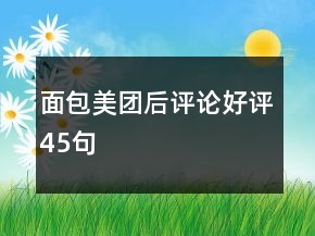 面包美團(tuán)后評(píng)論好評(píng)45句