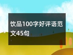 飲品100字好評語范文45句