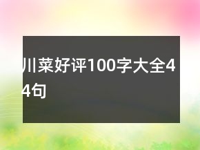川菜好評100字大全44句
