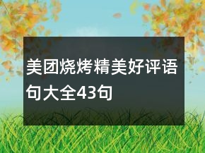 美團(tuán)燒烤精美好評語句大全43句