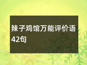 辣子雞館萬(wàn)能評(píng)價(jià)語(yǔ)42句