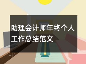 助理會(huì)計(jì)師年終個(gè)人工作總結(jié)范文