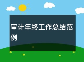 審計(jì)年終工作總結(jié)范例