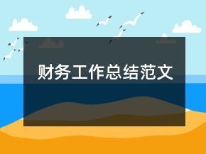 財務工作總結范文
