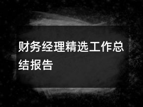 財務經理精選工作總結報告