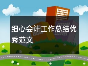 細(xì)心會(huì)計(jì)工作總結(jié)優(yōu)秀范文