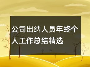 公司出納人員年終個人工作總結(jié)精選
