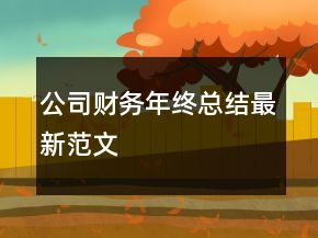 公司財務(wù)年終總結(jié)最新范文