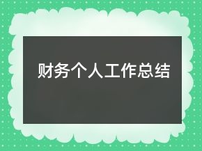 財(cái)務(wù)個(gè)人工作總結(jié)