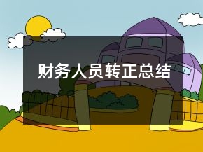 財務人員轉(zhuǎn)正總結(jié)