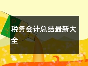 稅務(wù)會(huì)計(jì)總結(jié)最新大全