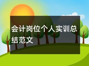 會計崗位個人實訓總結范文