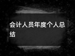 會計人員年度個人總結(jié)