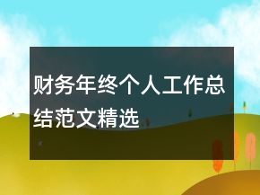 財(cái)務(wù)年終個(gè)人工作總結(jié)范文精選