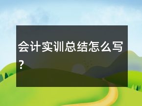 會計實訓(xùn)總結(jié)怎么寫？