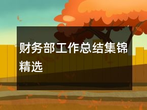 財(cái)務(wù)部工作總結(jié)集錦精選