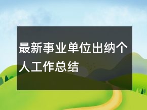 最新事業(yè)單位出納個人工作總結