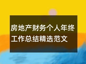 房地產(chǎn)財(cái)務(wù)個(gè)人年終工作總結(jié)精選范文
