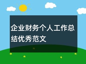 企業(yè)財務(wù)個人工作總結(jié)優(yōu)秀范文