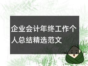企業(yè)會(huì)計(jì)年終工作個(gè)人總結(jié)精選范文