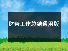 財(cái)務(wù)工作總結(jié)通用版