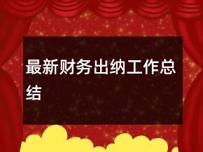 最新財(cái)務(wù)出納工作總結(jié)