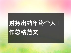 財(cái)務(wù)出納年終個(gè)人工作總結(jié)范文
