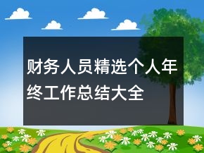 財務(wù)人員精選個人年終工作總結(jié)大全