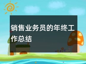銷售業(yè)務(wù)員的年終工作總結(jié)