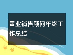 置業(yè)銷(xiāo)售顧問(wèn)年終工作總結(jié)