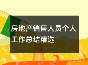 房地產(chǎn)銷售人員個人工作總結(jié)精選